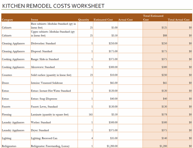 calculator excel template