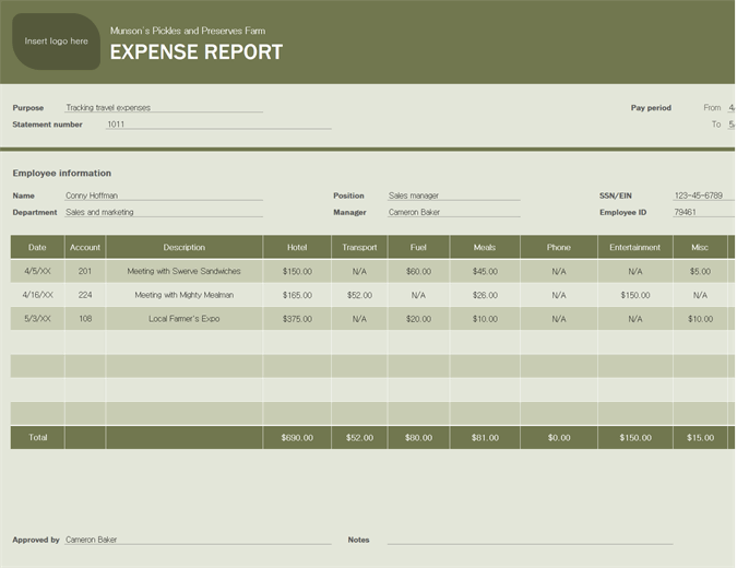 expense report