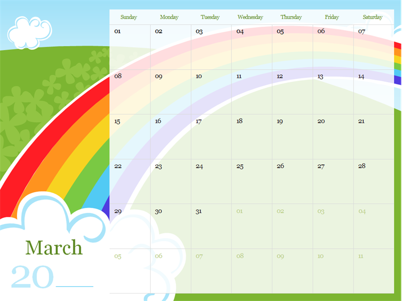 Illustrated seasonal calendar (SunSat)