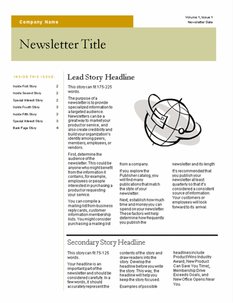 Newsletter Bars Design 4 Pages