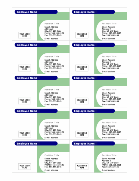 mac word template for business cards