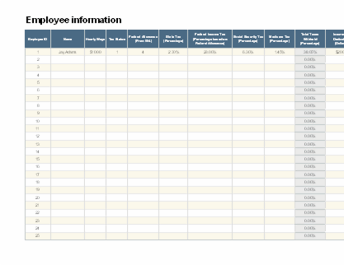 Comprehensive Employee Database Template