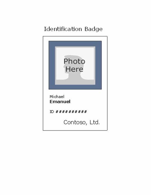 Employee Photo Id Badge Portrait