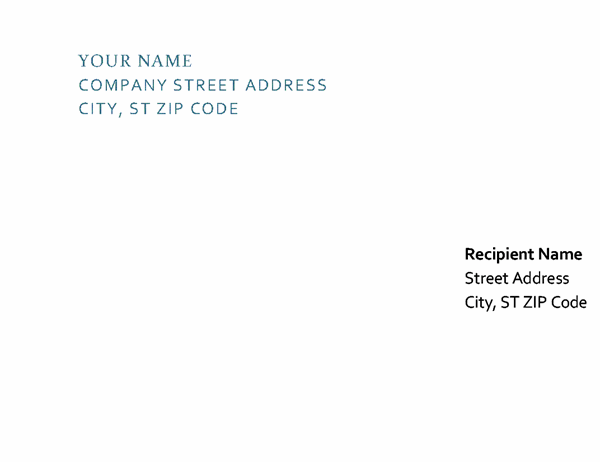 letter envelope address template