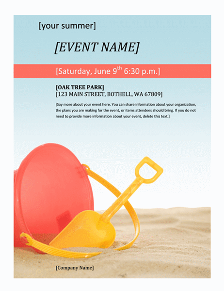 Event flyer (Summer)