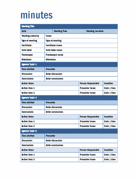 Meeting Minute Template Free from binaries.templates.cdn.office.net