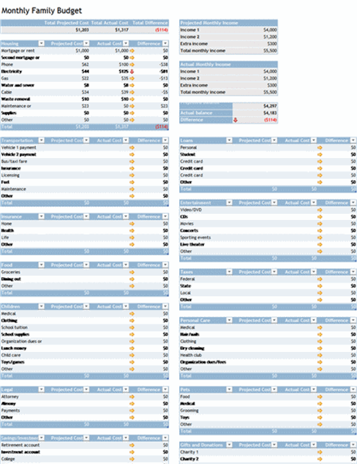 Monthly Expense Template from binaries.templates.cdn.office.net