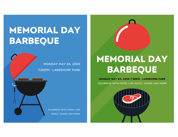 Memorial Day BBQ flyer