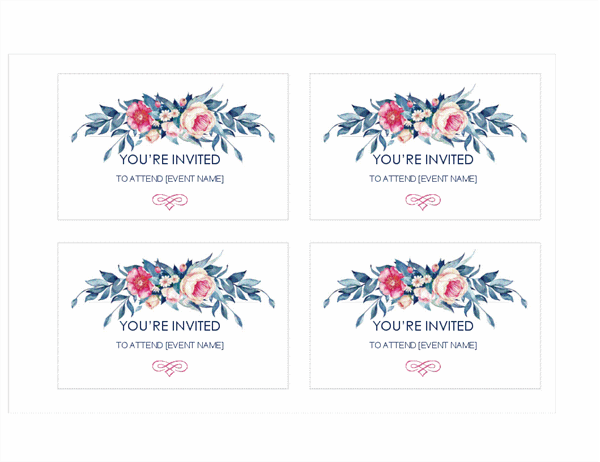 Party invitation (floral design) Party invitation (floral design)