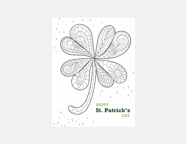 St. Patrick's Day coloring sheet
