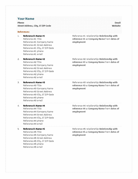 Resume Template With References from binaries.templates.cdn.office.net