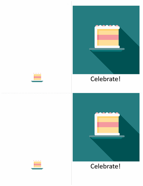 Cake celebration card