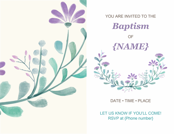 Baptism invitation