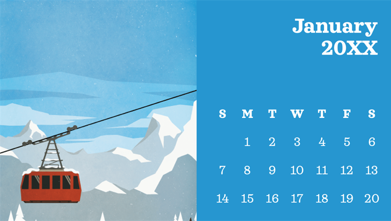Outdoor scenery monthly calendar Outdoor scenery monthly calendar