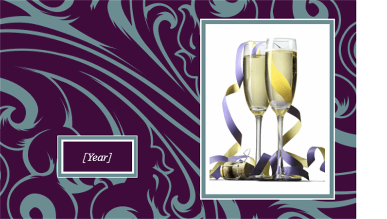 Stylish photo cards (blue curls on purple, 2 per page) Stylish photo cards (blue curls on purple, 2 per page)