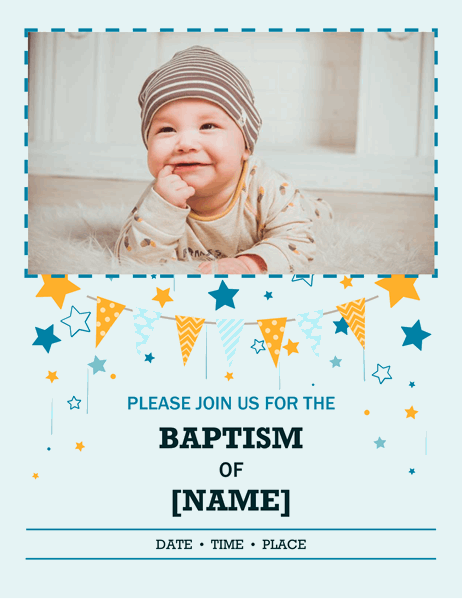 Photo baptism flyer