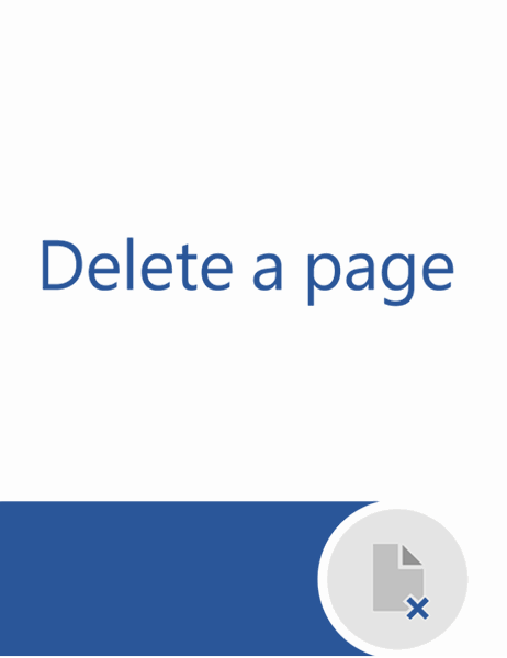 Delete a page in Word