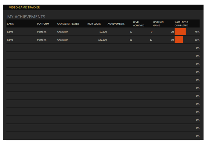 Video Game Tracker Video Game Tracker
