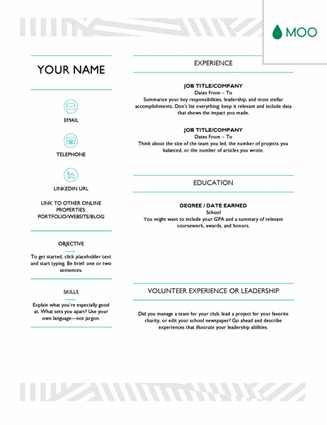 Creative Resume Designed By Moo