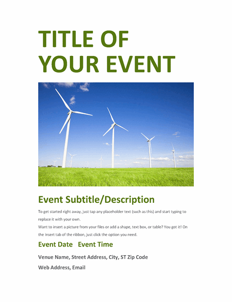 Event flyer (green)