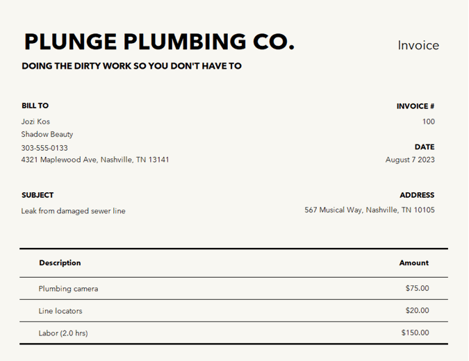 commercial invoice excel template