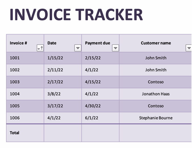 Invoice Tracker Template Free FREE PRINTABLE TEMPLATES