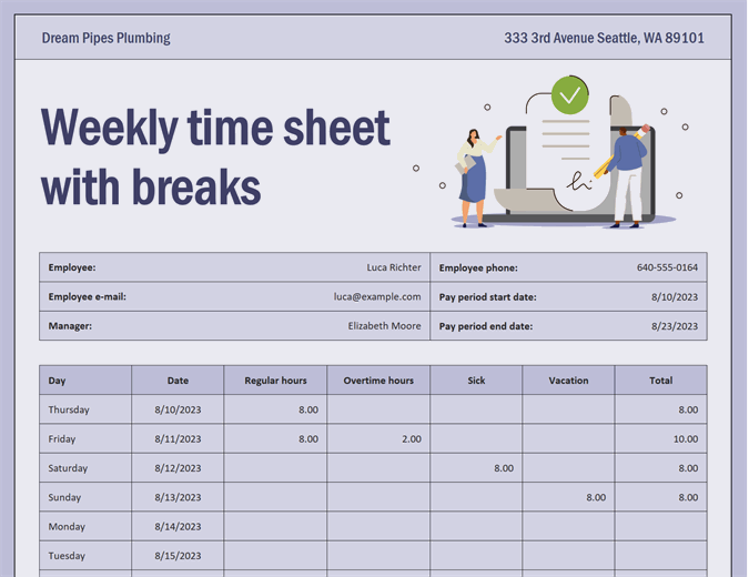 time sheet