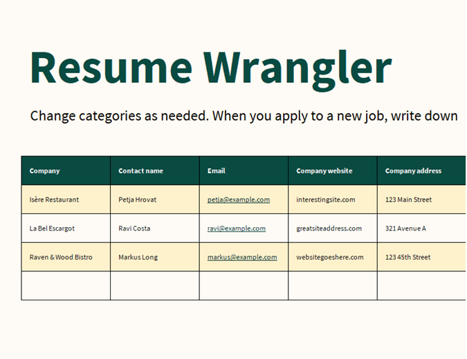 Resume Wrangler