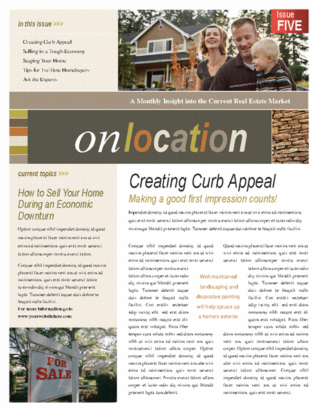 Real Estate Newsletter 4 Pages