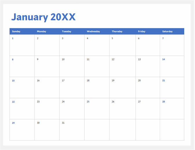 Calendar 2021 Template Word Calendars   Office.com