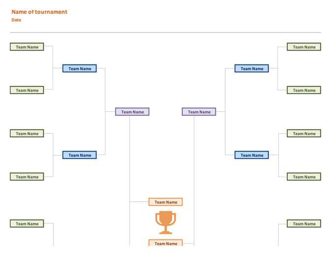 Tournament bracket 16 teams