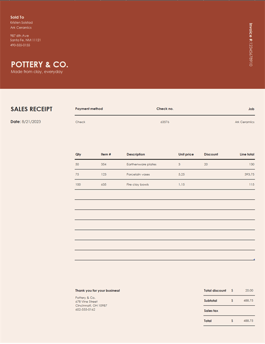 microsoft word receipt template free download