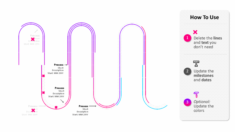 blank road map template