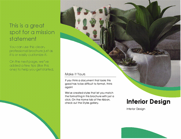 Interior design brochure