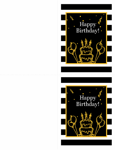 Cake and balloons birthday card 
