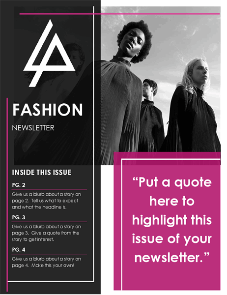 Fashion newsletter