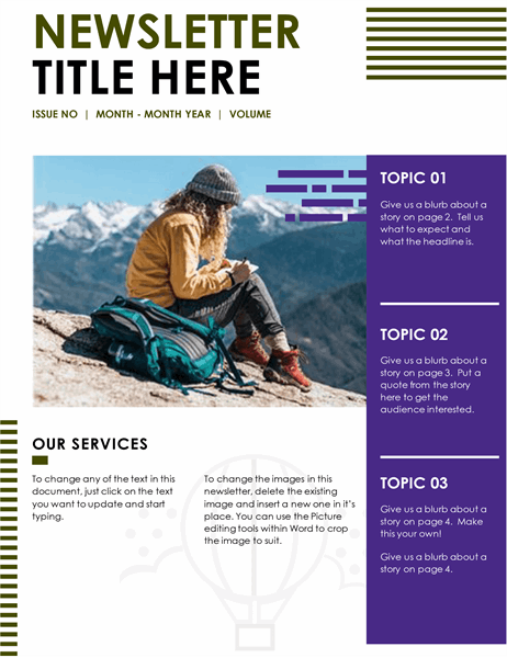 newsletter templates for mac word