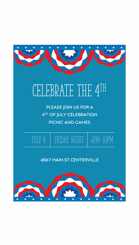 Fourth of July invitations