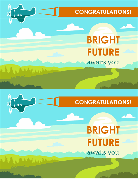 Bright future graduation card