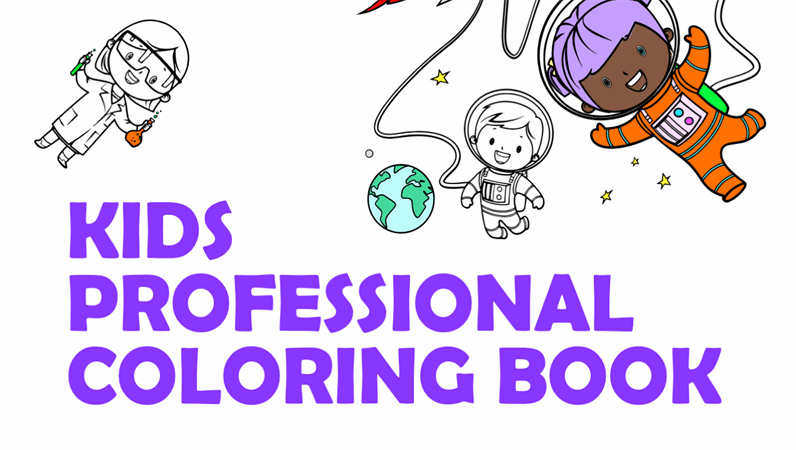 kid professionals coloring book