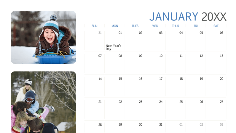 All-year photo calendar (Sun-Sat) All-year photo calendar (Sun-Sat)
