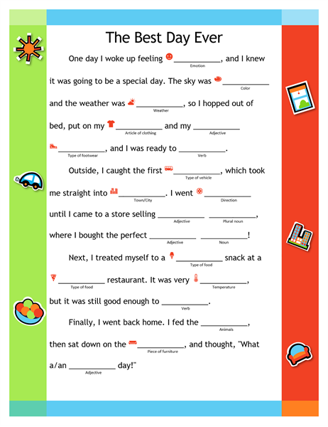 Funny Fill in Story