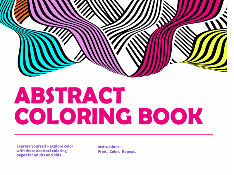 Abstract coloring book