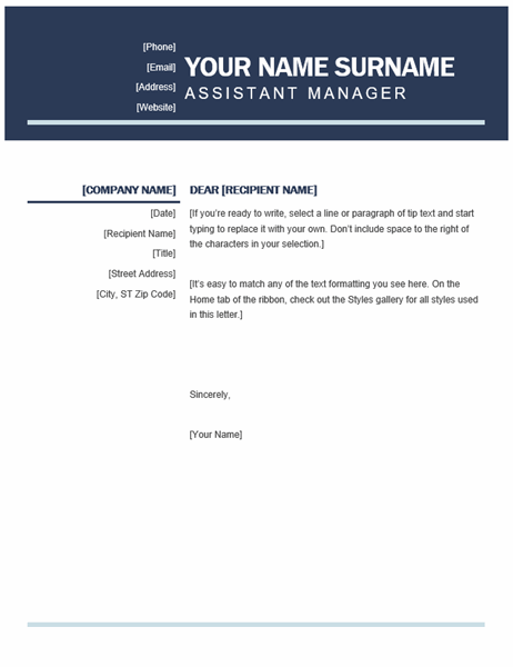 cover letter template microsoft word free