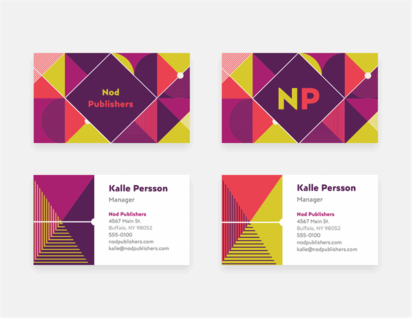 Geometric business cards