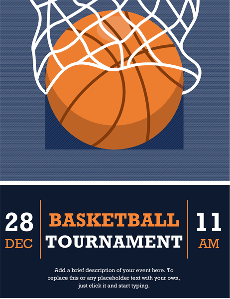 Basketball tournament flyer