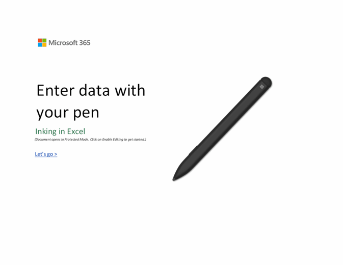 Excel Surface Pen tutorial