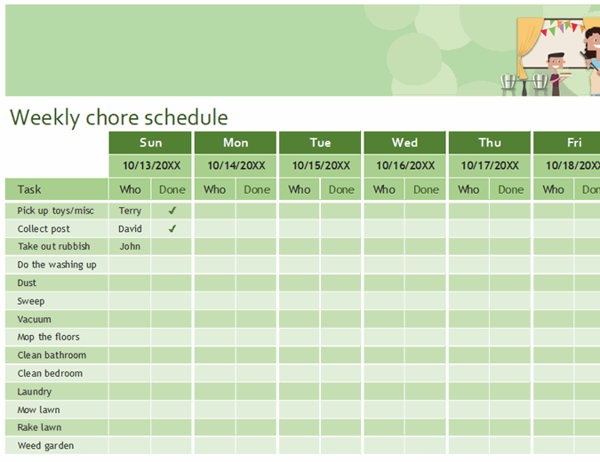 daily schedule