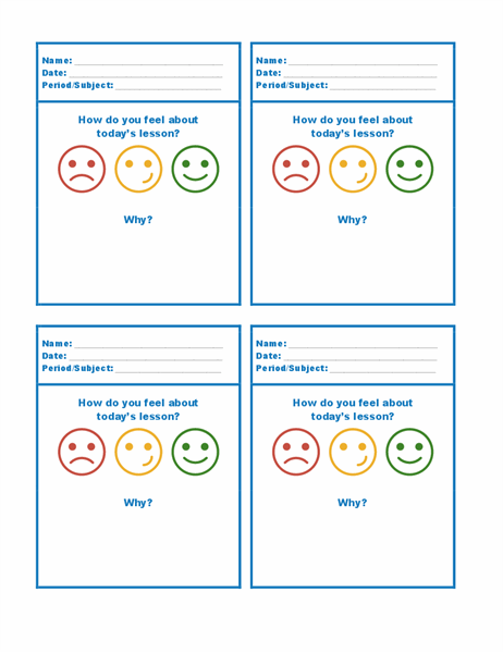 Free Printable Exit Tickets