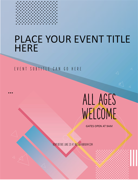 Blocky event flyer Blocky event flyer